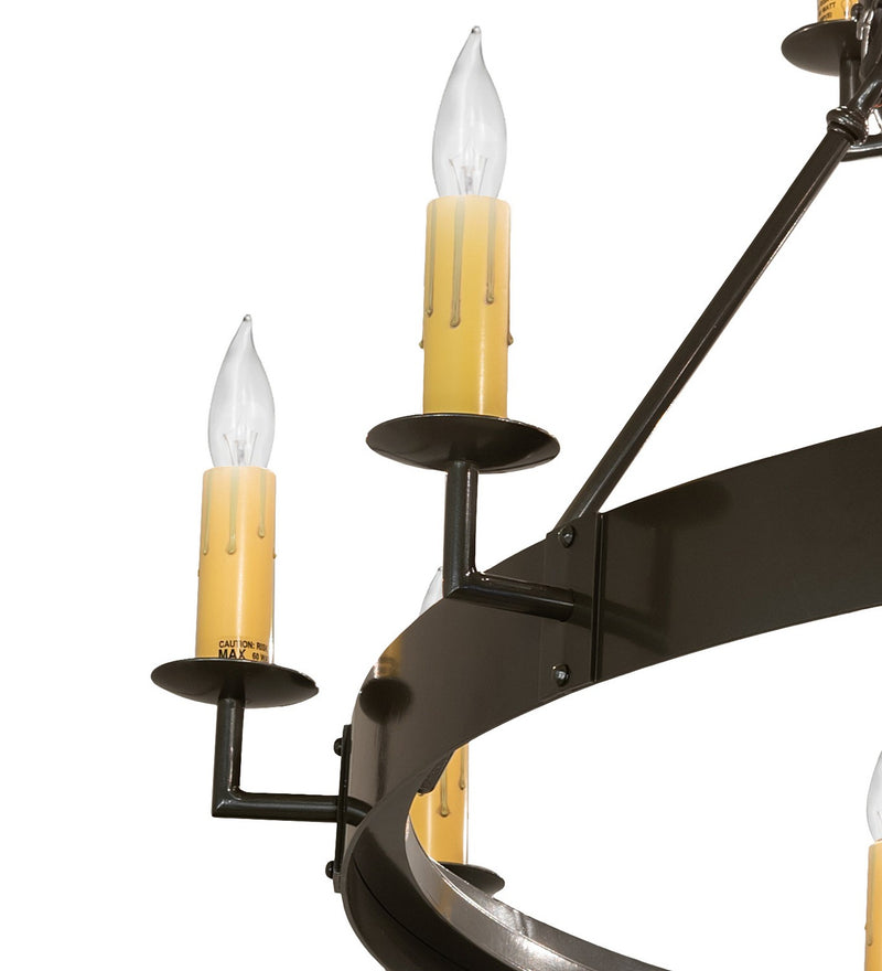Meyda Tiffany 259577 24 Light Chandelier, Exterior Oil Rubbed Bronze