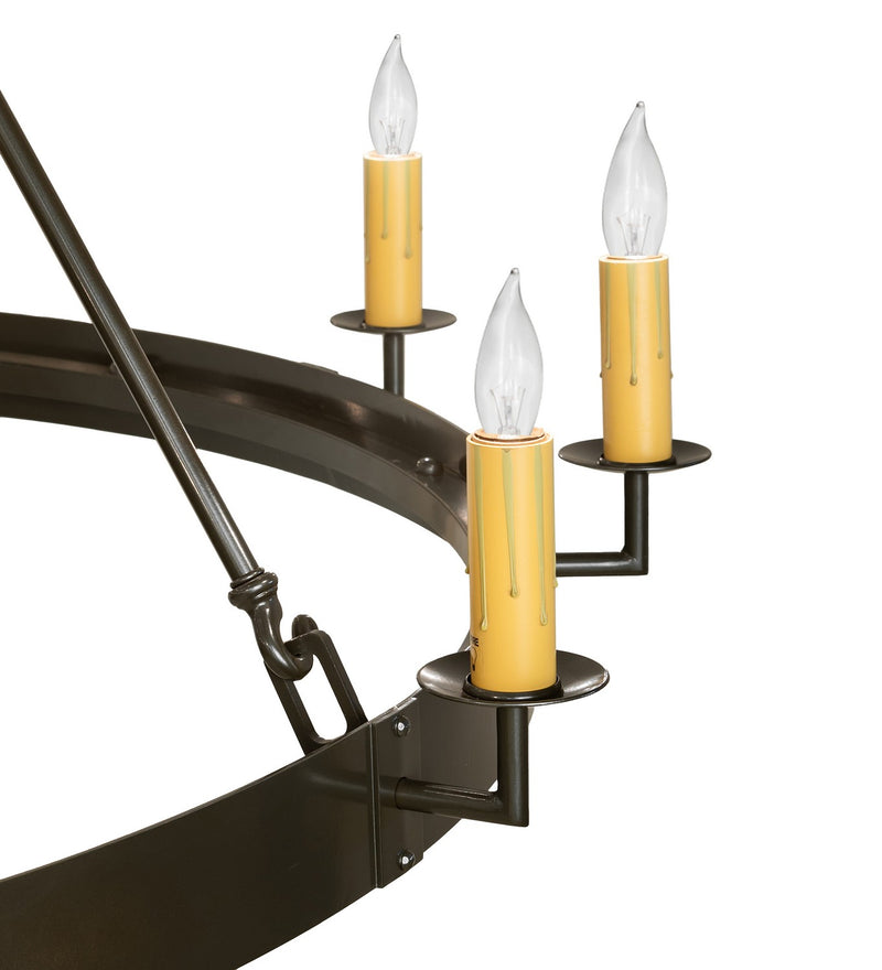 Meyda Tiffany 259577 24 Light Chandelier, Exterior Oil Rubbed Bronze