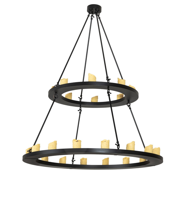 Meyda Tiffany 260814 LED Chandelier, Textured Black