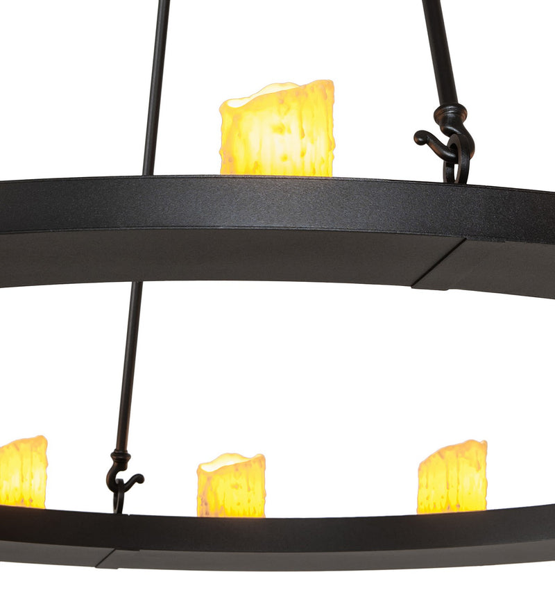 Meyda Tiffany 260814 LED Chandelier, Textured Black