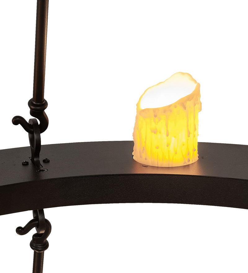 Meyda Tiffany 260814 LED Chandelier, Textured Black