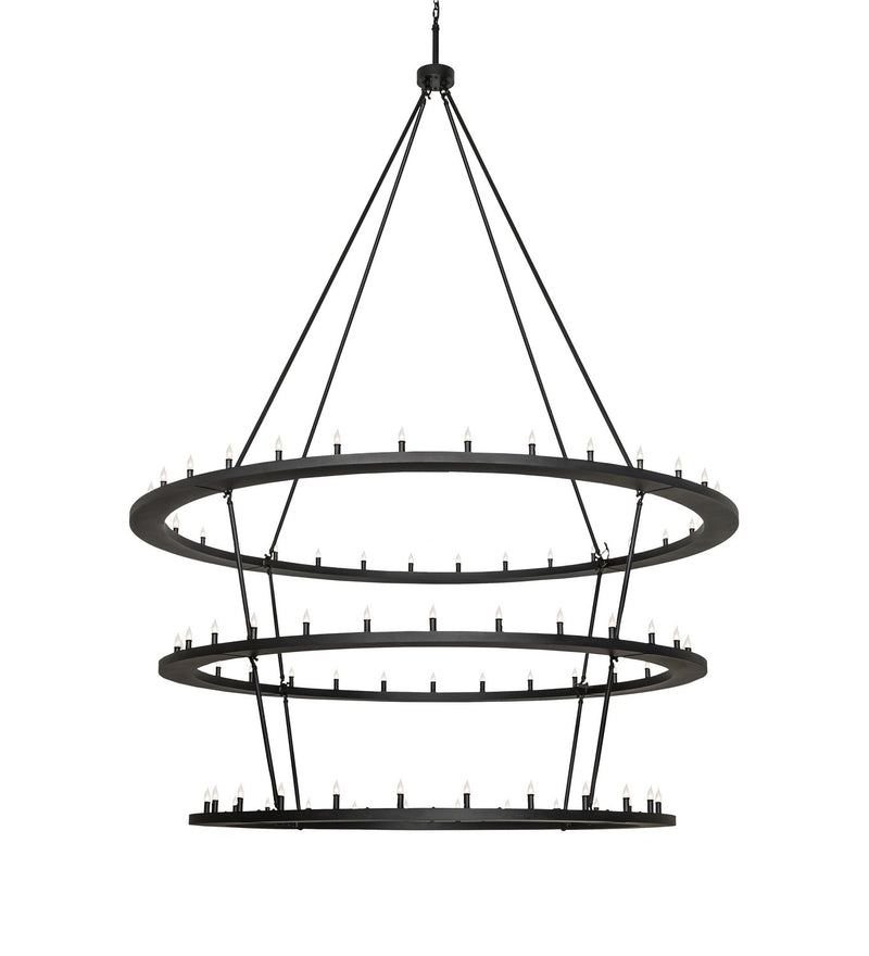 Meyda Tiffany 260896 LED Chandelier, Textured Black