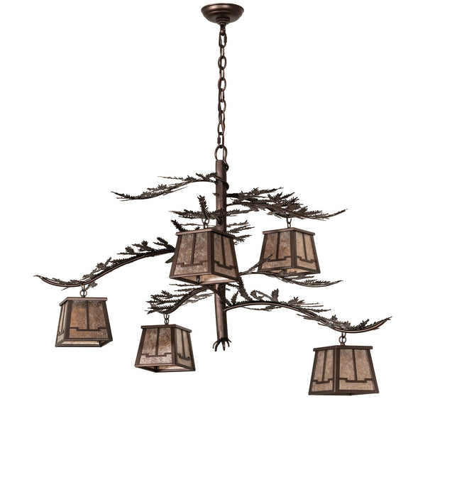Meyda Tiffany 262132 Five Light Chandelier, Mahogany Bronze