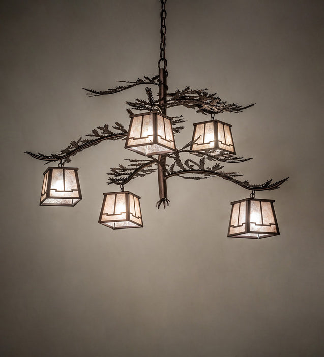 Meyda Tiffany 262132 Five Light Chandelier, Mahogany Bronze
