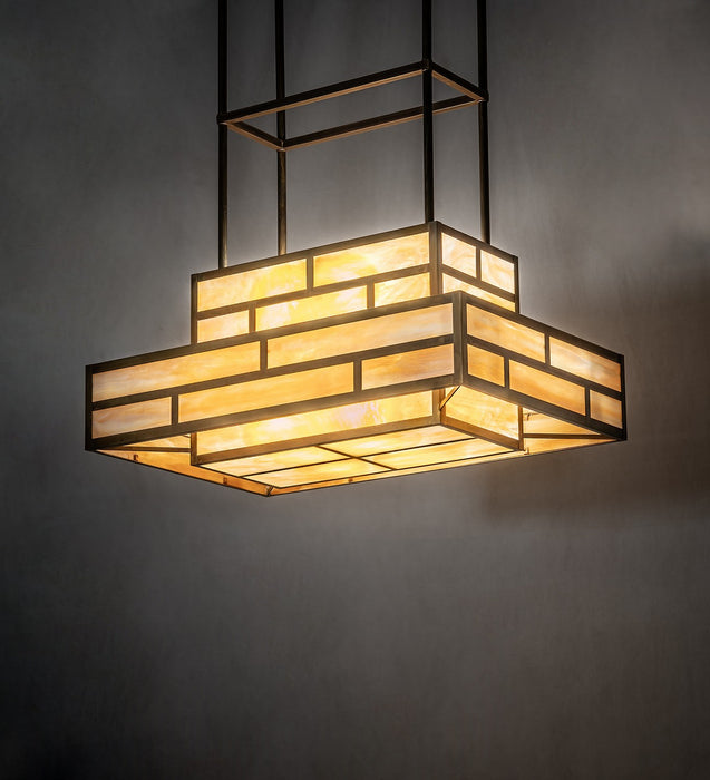 Meyda Tiffany 262146 Eight Light Pendant, Vintage Brass