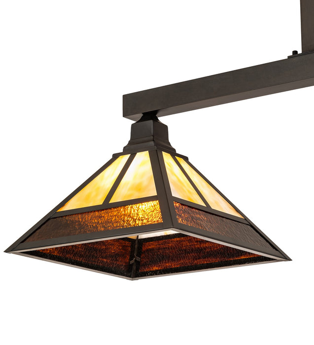 Meyda Tiffany 262177 Two Light Island Pendant, Craftsman Brown