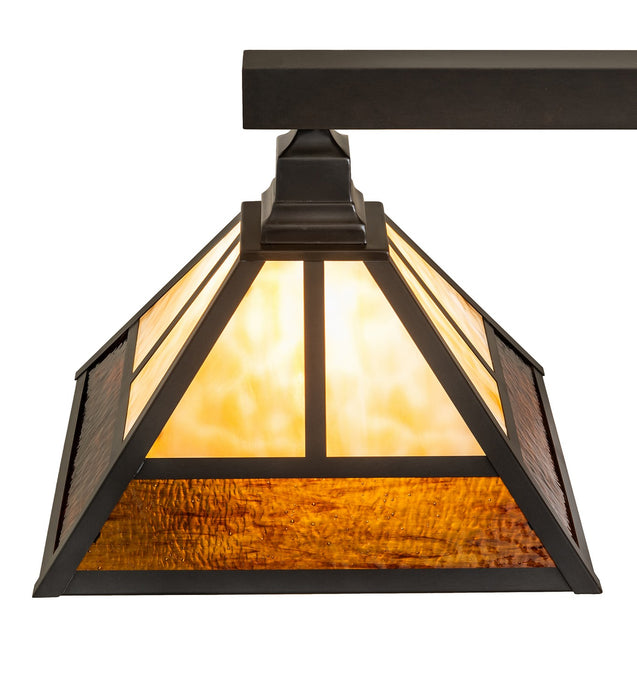 Meyda Tiffany 262177 Two Light Island Pendant, Craftsman Brown