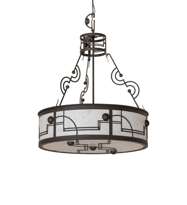 Meyda Tiffany 262768 Three Light Pendant, Oil Rubbed Bronze