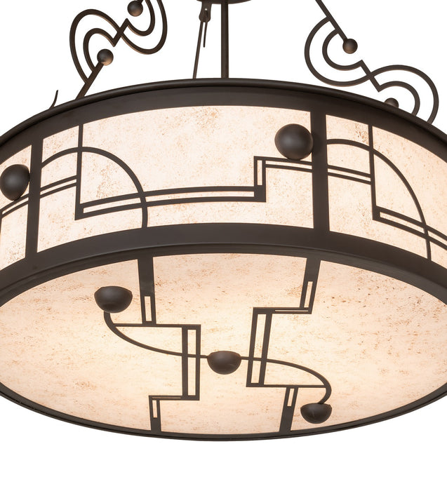 Meyda Tiffany 262768 Three Light Pendant, Oil Rubbed Bronze