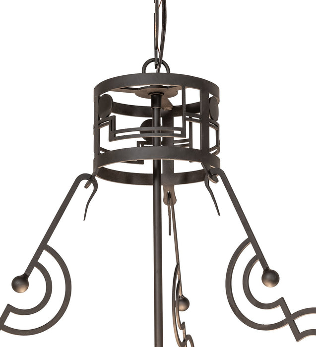 Meyda Tiffany 262768 Three Light Pendant, Oil Rubbed Bronze