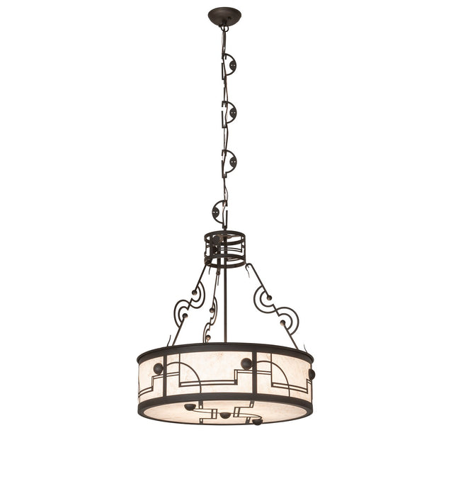 Meyda Tiffany 262768 Three Light Pendant, Oil Rubbed Bronze