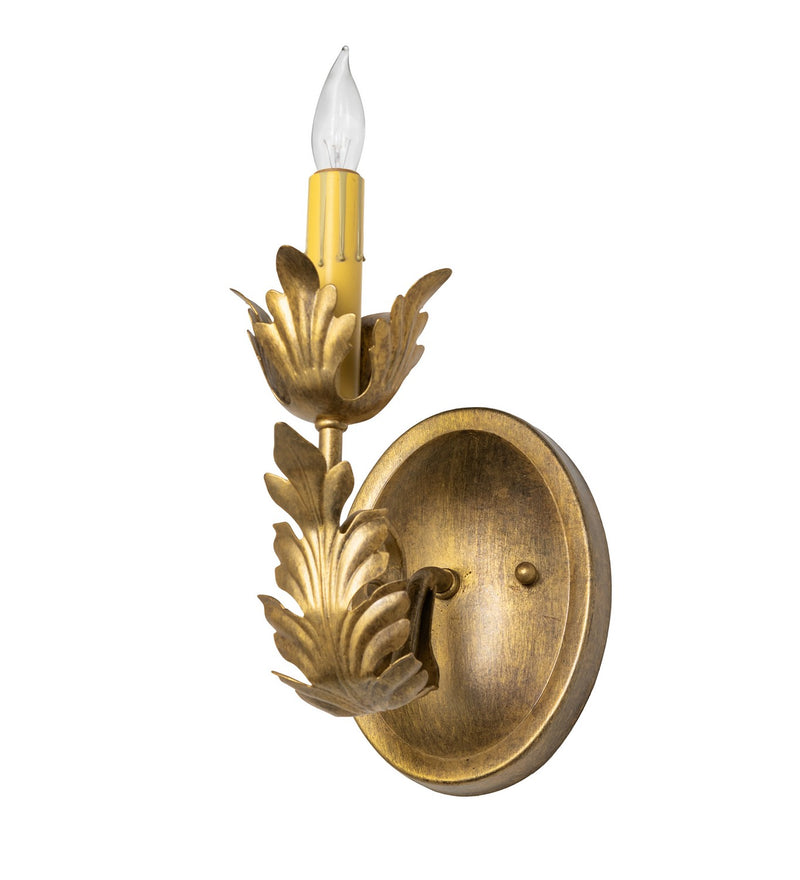 Meyda Tiffany 262889 One Light Wall Sconce, Light Brushed Gold