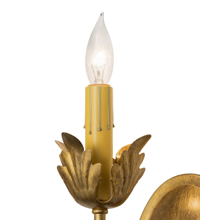 Meyda Tiffany 262889 One Light Wall Sconce, Light Brushed Gold