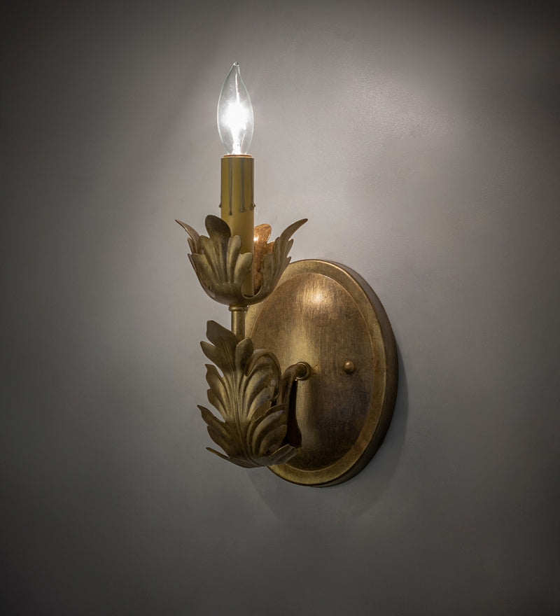 Meyda Tiffany 262889 One Light Wall Sconce, Light Brushed Gold