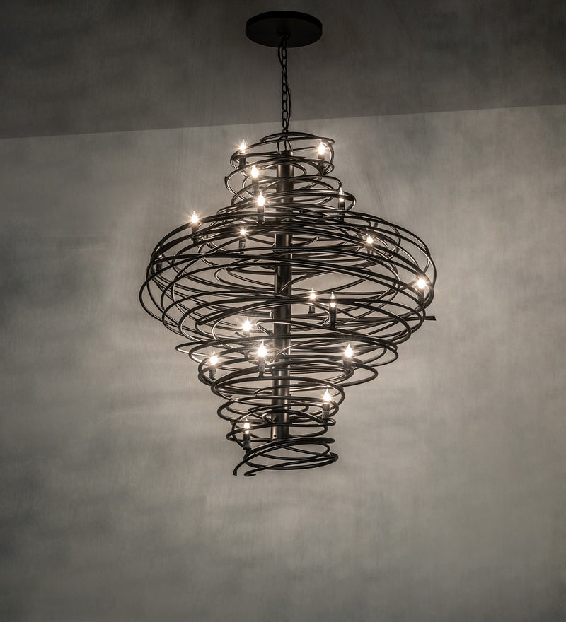 Meyda Tiffany 263093 20 Light Chandelier, Solar Black