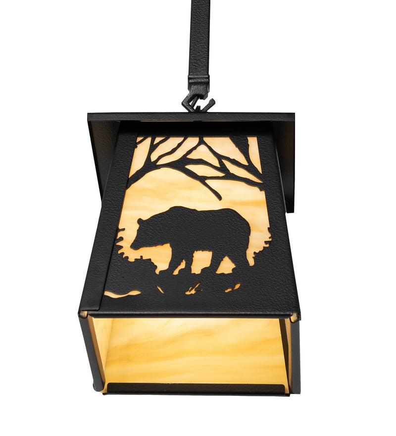 Meyda Tiffany 263105 One Light Mini Pendant, Black Satin Wrought Iron
