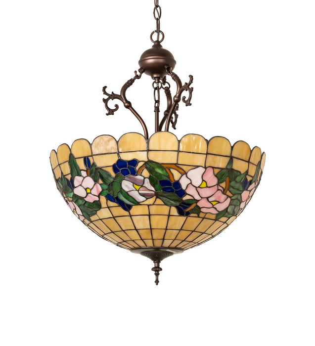 Meyda Tiffany 263189 Three Light Pendant, Mahogany Bronze