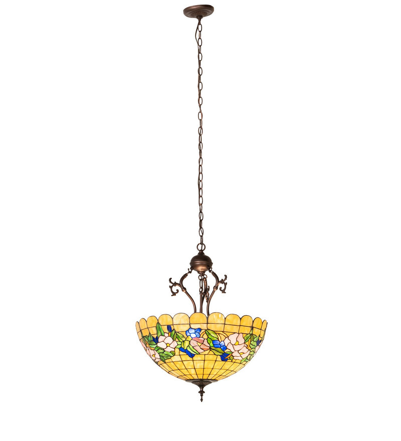 Meyda Tiffany 263189 Three Light Pendant, Mahogany Bronze