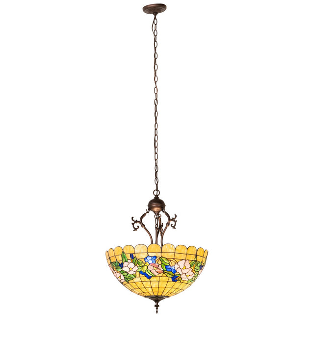 Meyda Tiffany 263189 Three Light Pendant, Mahogany Bronze