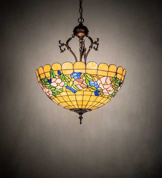 Meyda Tiffany 263189 Three Light Pendant, Mahogany Bronze