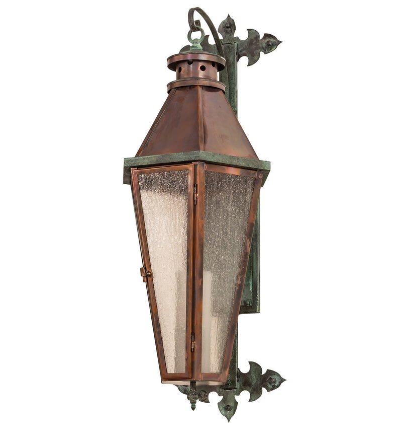 Meyda Tiffany 263893 One Light Wall Sconce, Craftsman Verdigris/Dark Vintage Copper