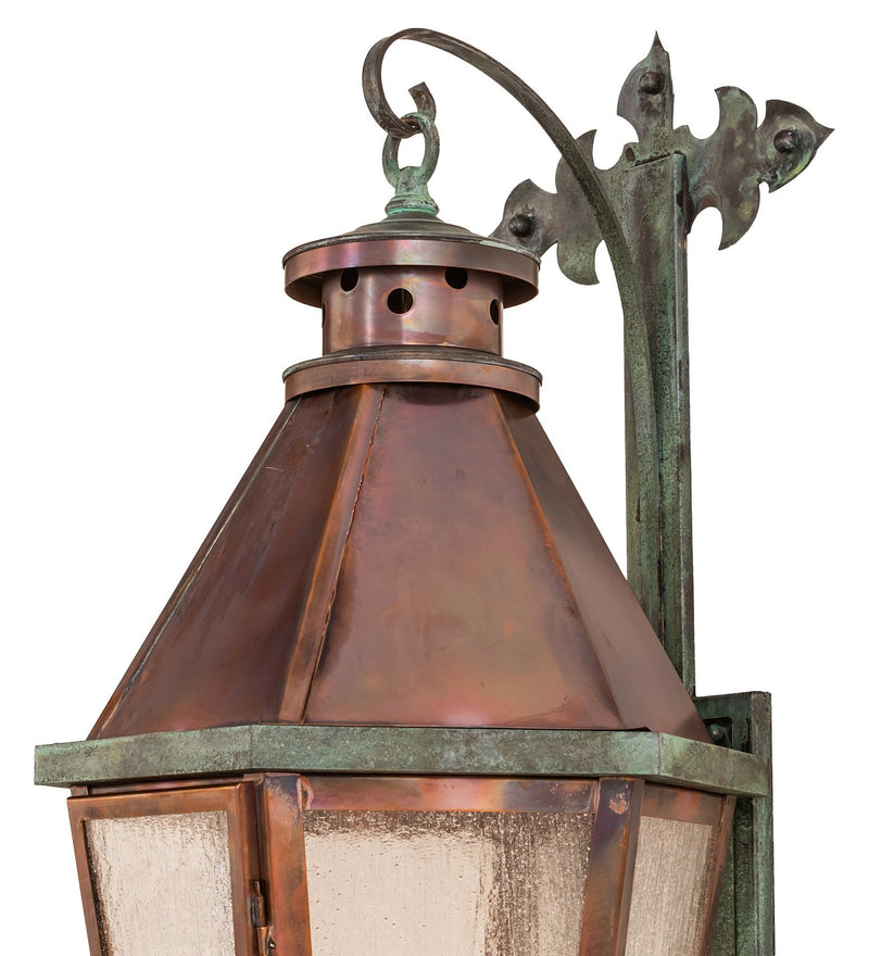 Meyda Tiffany 263893 One Light Wall Sconce, Craftsman Verdigris/Dark Vintage Copper