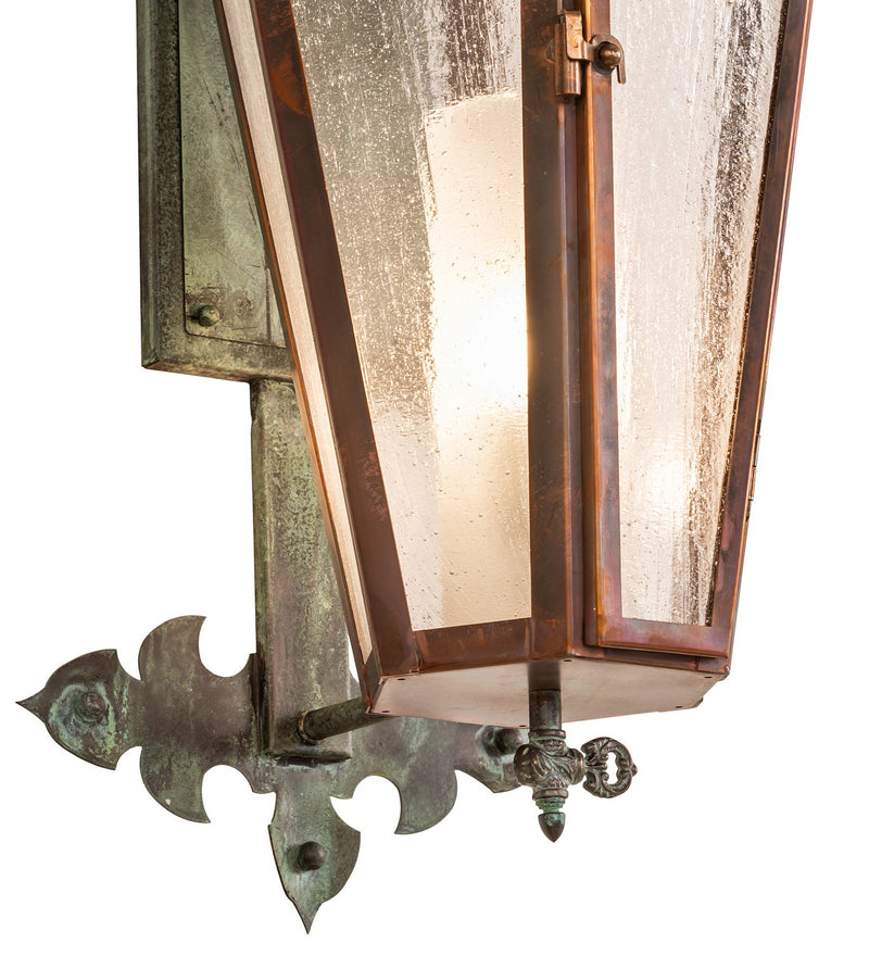 Meyda Tiffany 263893 One Light Wall Sconce, Craftsman Verdigris/Dark Vintage Copper
