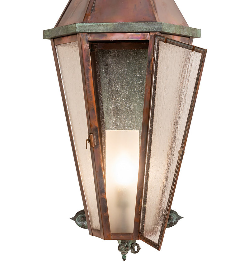 Meyda Tiffany 263893 One Light Wall Sconce, Craftsman Verdigris/Dark Vintage Copper