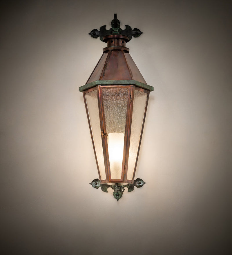 Meyda Tiffany 263893 One Light Wall Sconce, Craftsman Verdigris/Dark Vintage Copper