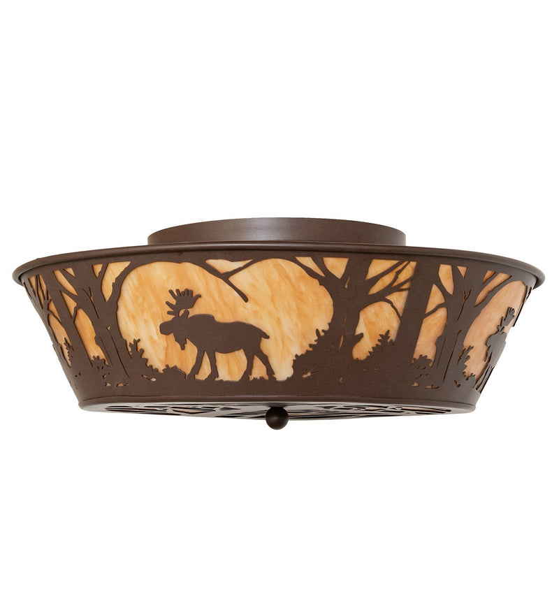 Meyda Tiffany 264273 Four Light Flushmount, Cafe Noir