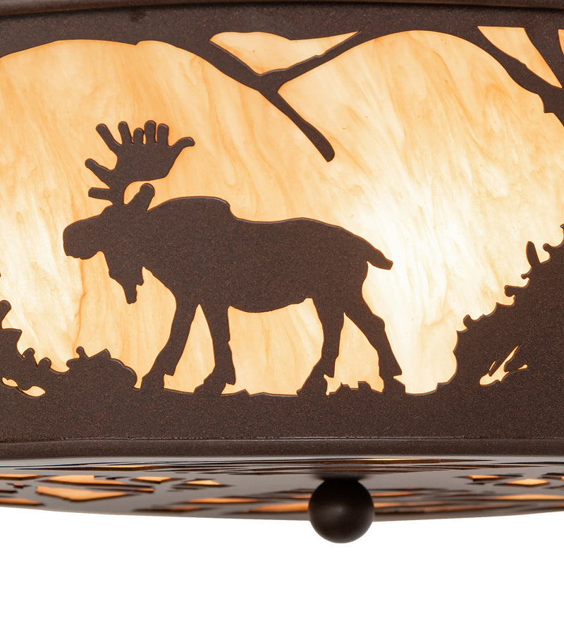 Meyda Tiffany 264273 Four Light Flushmount, Cafe Noir