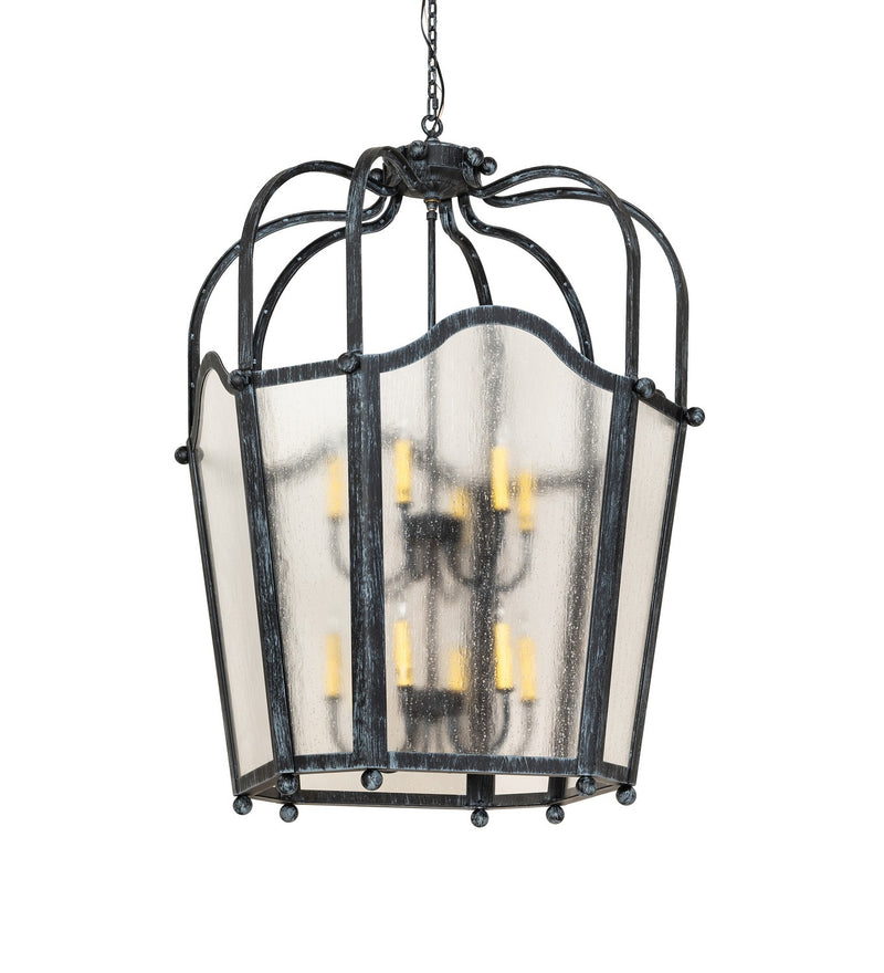 Meyda Tiffany 264549 12 Light Pendant, Antique Iron Gate