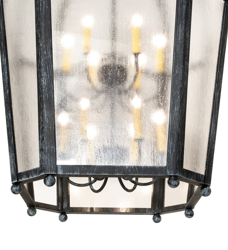 Meyda Tiffany 264549 12 Light Pendant, Antique Iron Gate