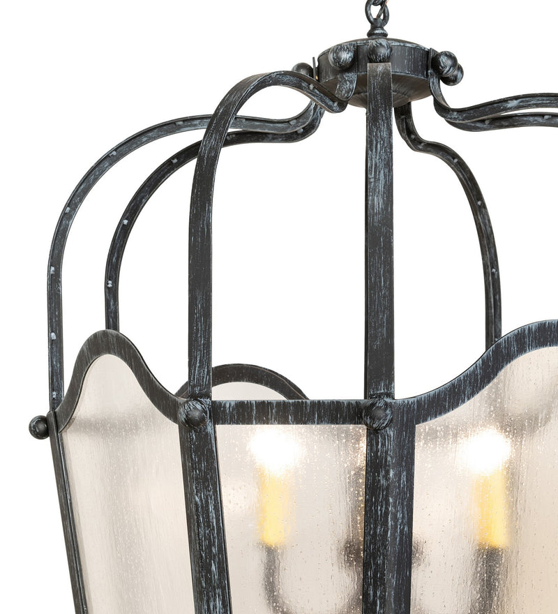 Meyda Tiffany 264549 12 Light Pendant, Antique Iron Gate