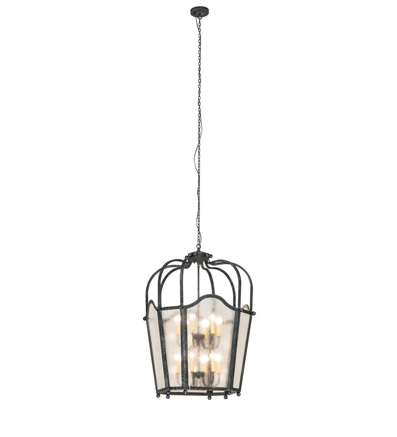 Meyda Tiffany 264549 12 Light Pendant, Antique Iron Gate