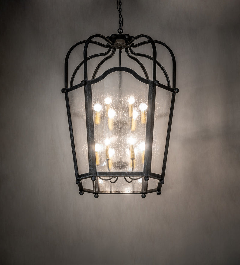 Meyda Tiffany 264549 12 Light Pendant, Antique Iron Gate