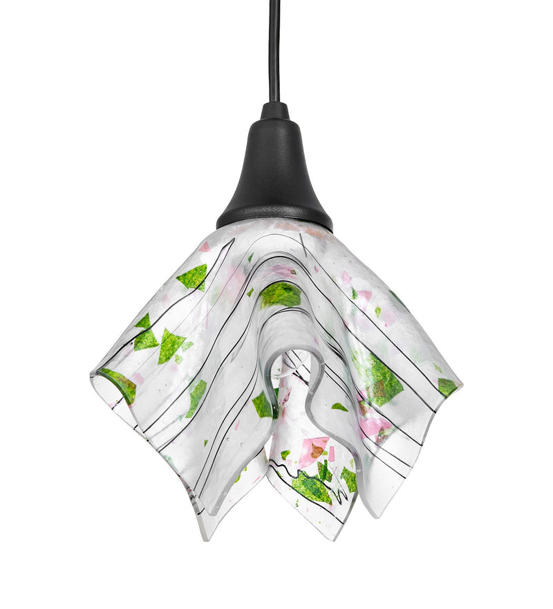 Meyda Tiffany 265908 One Light Mini Pendant, Black Metal