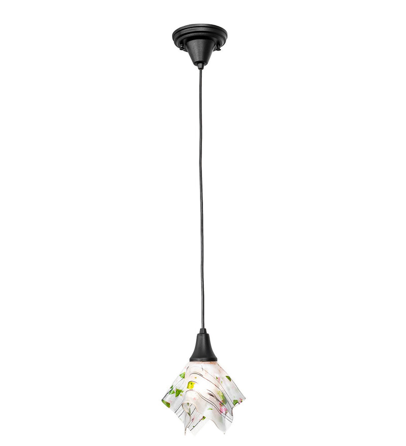 Meyda Tiffany 265908 One Light Mini Pendant, Black Metal