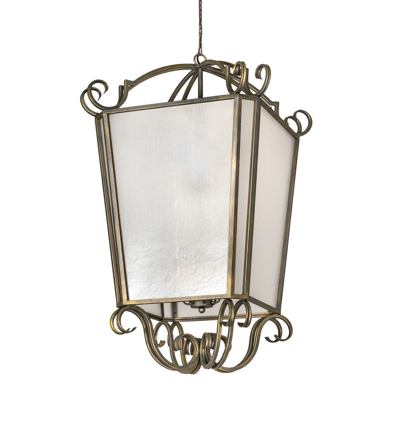 Meyda Tiffany 266173 Six Light Pendant, Antique Brass
