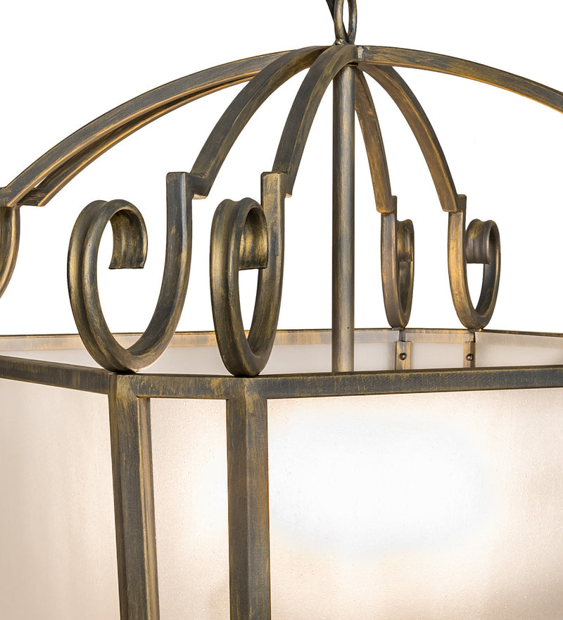Meyda Tiffany 266173 Six Light Pendant, Antique Brass