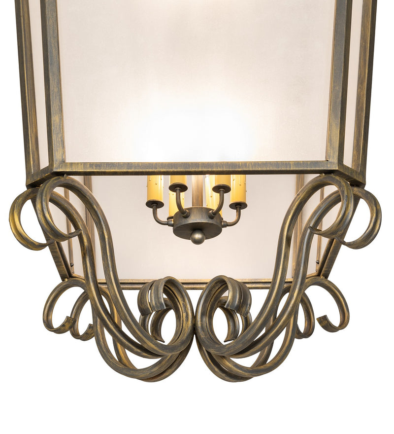 Meyda Tiffany 266173 Six Light Pendant, Antique Brass