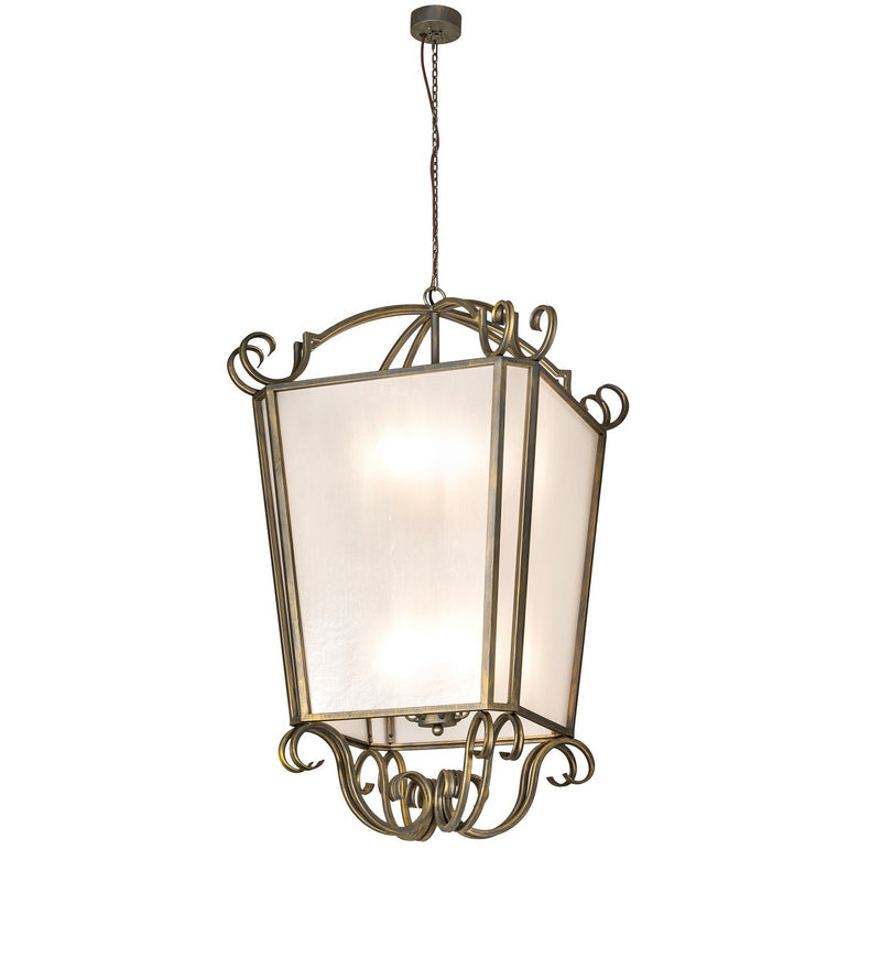 Meyda Tiffany 266173 Six Light Pendant, Antique Brass
