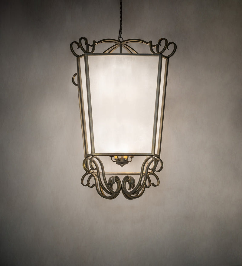 Meyda Tiffany 266173 Six Light Pendant, Antique Brass