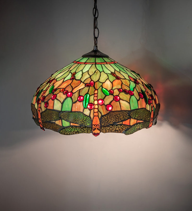Meyda Tiffany 266547 Three Light Pendant, Mahogany Bronze