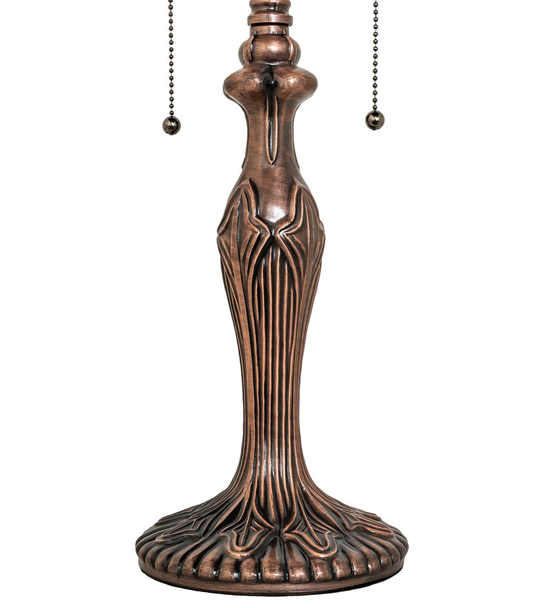 Meyda Tiffany 266575 Two Light Table Lamp, Mahogany Bronze