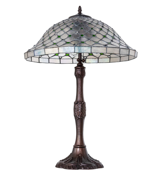 Meyda Tiffany 266579 Three Light Table Lamp, Mahogany Bronze