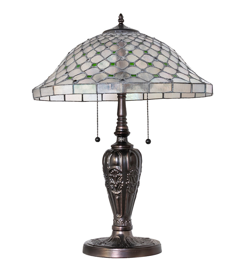 Meyda Tiffany 266582 Two Light Table Lamp, Mahogany Bronze