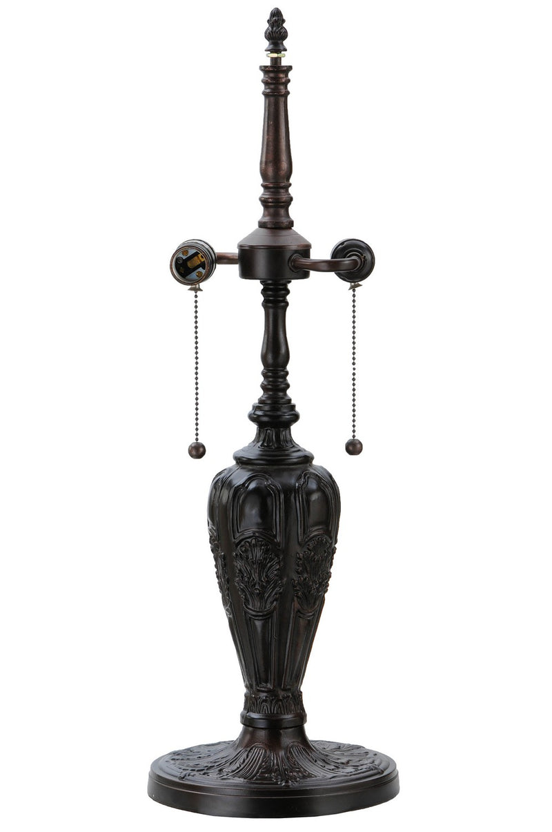 Meyda Tiffany 266582 Two Light Table Lamp, Mahogany Bronze