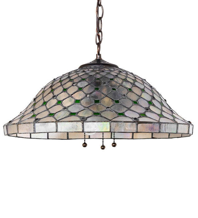 Meyda Tiffany 266588 Three Light Pendant, Mahogany Bronze