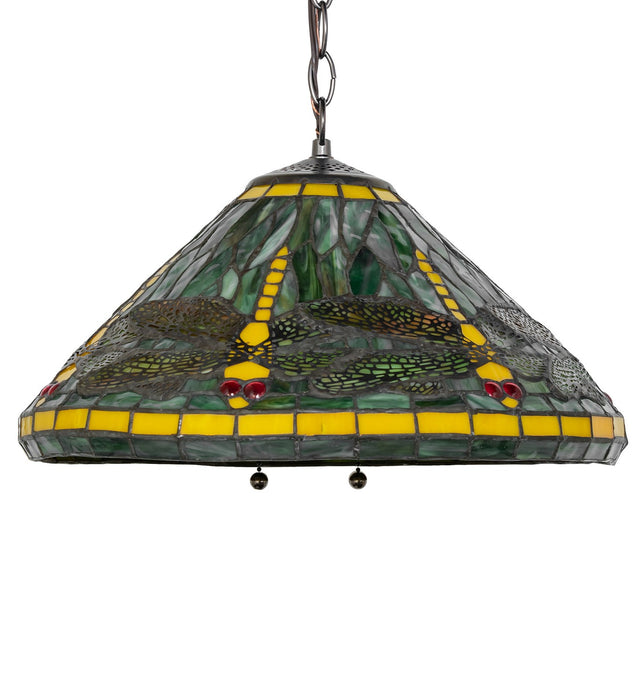 Meyda Tiffany 266608 Three Light Pendant, Mahogany Bronze